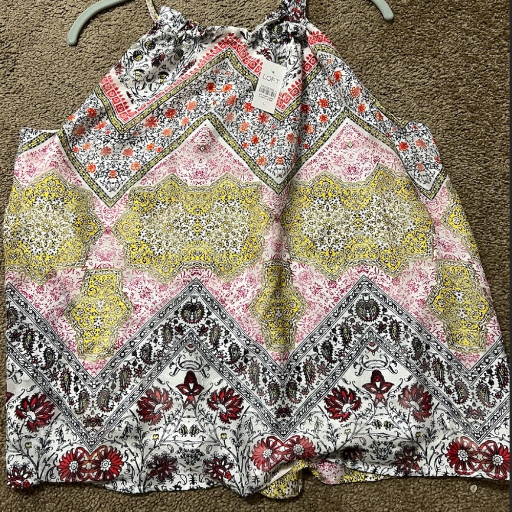 NWT LOFT Sleeveless, Pattern Top Size: Large
